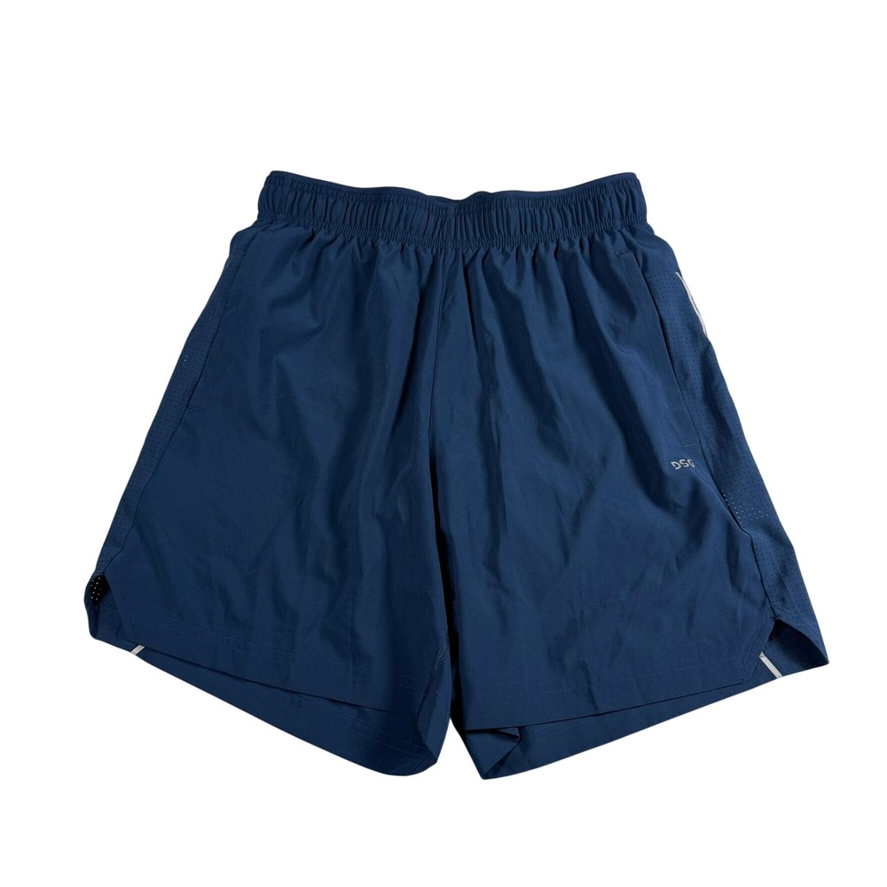DSG Mens Small 7" Stride Run Short Navy Athletic Gym Workout Built in Brief NWT